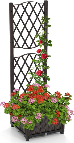 Blumenkasten mit rankgitter - mit,