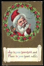 Weihnachtsmann raucht Pfeife