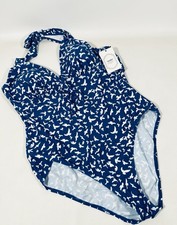 Rockbilliy 50er Jahre Damen Einteiler Badeanzug Bademode Neckholder Möwe 3XL