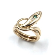 14kt yellow gold ring emerald