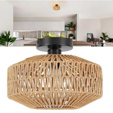 Boho Deckenlampe Rattan