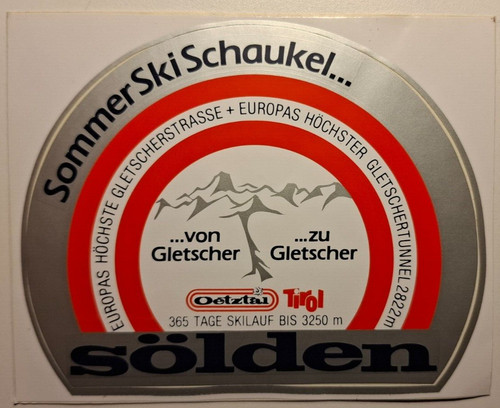 Aufkleber sölden sommer - aufkleber, "sölden