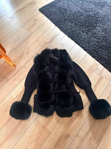 Damen strickjacke schwarz kurz - schwarz,