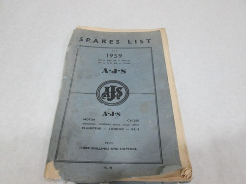 Ajs 1959 teilekatalog 350 - 1959,