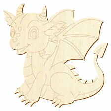 Drolliger Holz Drache V2 - Deko Basteln 5-50cm