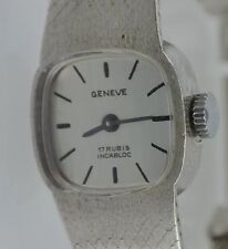 Vintage Geneve  - 17 Rubis  /  Damenuhr 835er Silber