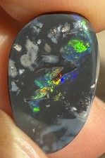 Schwarzer Opal, Australien, Lightning Ridge, Poliert, 4,1 Karat, Picture Stone