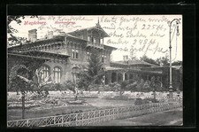 Magdeburg, Ansichtskarte, Gasthof Herrenkrug im Sonnenschein 1917 