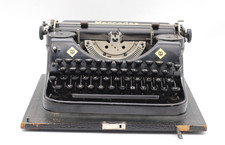 Antike Mercedes Superba Schreibmaschine schwarz Zella Mehlis Vintage mit Koffer