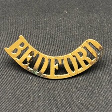 Original Britische Armee Kragen Abzeichen - Bedford Regiment