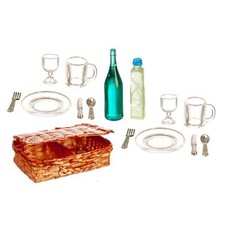 Puppenhaus Picknick Korb Set