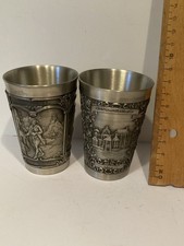 2 Zinn Becher Aachener