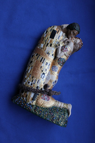Gustav klimt figur - "der, kuss"
