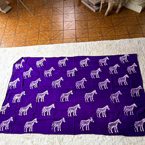Decke lila weiß zebra - decke, lila/weiß
