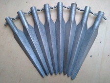 8 Zeltheringe 23,5 cm DDR Apag Zelt Vorzelt Camping Wohnwagen Heringe alt Queck