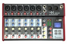 E-Lektron SE-8 Live Mischpult 6-Kanal + stereo AUX + USB/Bluetooth + Soundkarte