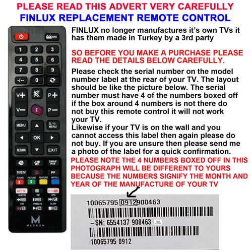 Finlux fernbedienung ein - finlux, tv