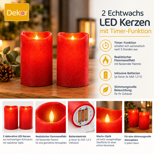 2er set echtwachs - 2er-set,