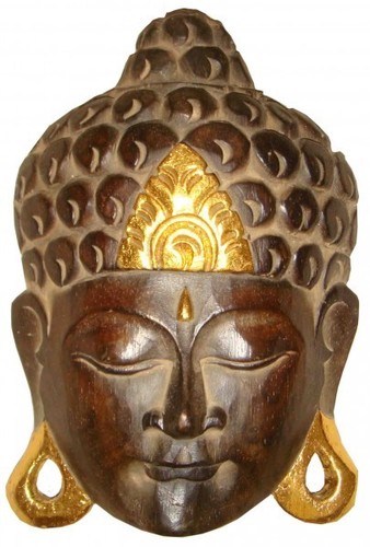 Buddha maske gold - buddha,