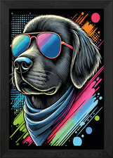Lustige hund kleidung framed - hund,