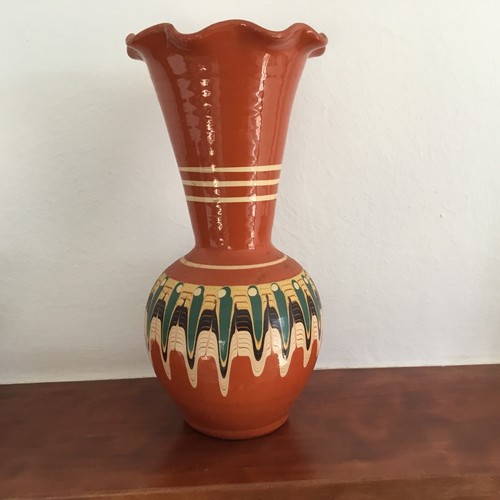 Vase pfauenauge volkskunst - vase,