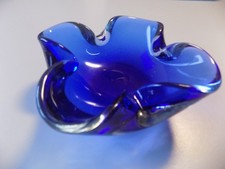 Murano Glas Schale Ascher Blau