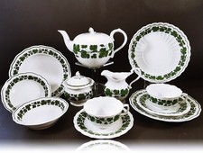 Meissen Teeservice für 2 Personen Weinlaub grüner Weinkranz  1.Wahl neuwertig