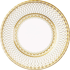 Gold-Weiß Pappteller 8 Stück