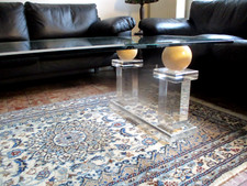 Italienische Designer Tisch, Plexi, Marmor, Glas, Retro Luxus Pur, Atum Design