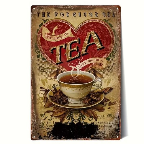 Blechschild love tea - blechschild,