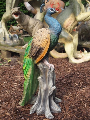 Pfau vogel deko - figur, 49cm