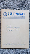 Gesetzblatt DDR Sportbootanordnung (SBAO) vom 2.Juli 1974