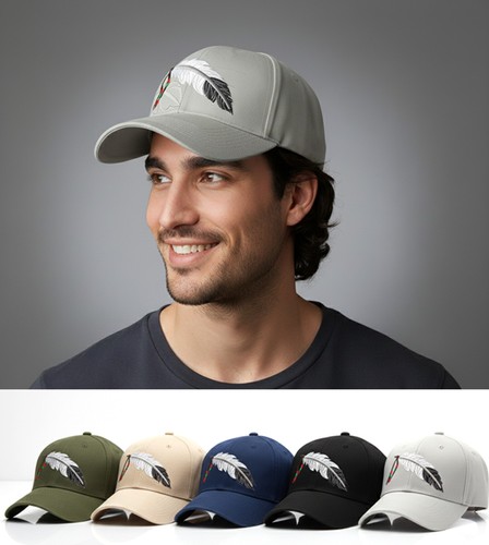 Baseball cap mit feder design - baseball,