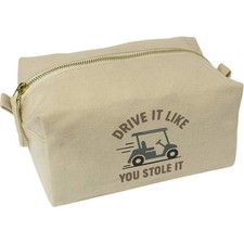 Kulturtasche / Schminkkoffer aus Canvas "Golf Cart Motto" (CS00046691)