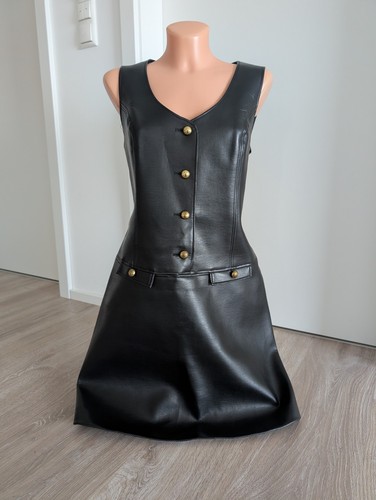 Leder kunstleder kleid - leder,