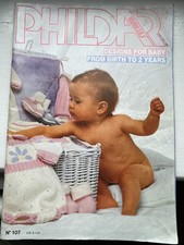Phildar Babybuch Nr. 107 - 37 Strick- & Häkelanleitungen Kleidung Cape Puppen