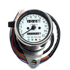 Mini-Tacho mit Kontrollleuchten, KM-Zähler für Harley-Davidson und Chopper