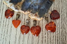 Wunderschöner Anhänger Herz❤️ Bernstein Echt Natur Baltikum mit Kette