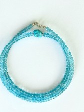 Apatit Collier 375 Gelbgold/ 9 Karat massiv,, 75 Karat Gesamtgewicht, 4-5 mm,