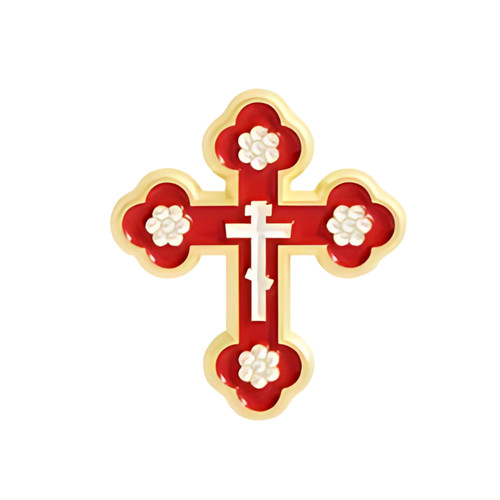 Orthodox cross red - orthodox, pin