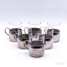 6x Vintage Teeglashalter mit