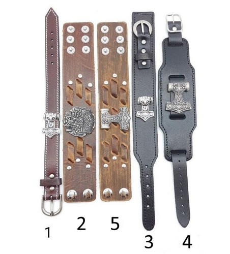 Lederarmband thorshammer - lederarmband,