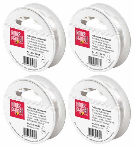 Perlenfaden nylon transparent - perlenfaden,