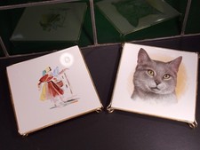 2 antike Fliesen Kacheln