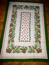 Nostalgische Tischdecke Weihnachten 95x135 cm kräftiges Leinen schön bedruckt  