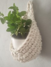 Deko WandbehangHäkel Korb Geschenk boho Utensilien maritim Recyclingwolle