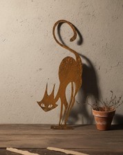 Edelrost Katze Garten Deko