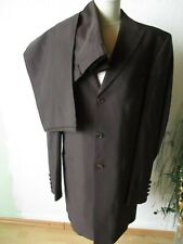 Wilvorst Herren Anzug  + Weste festlich Gr98 braun Ton in Ton gestreift wie neu