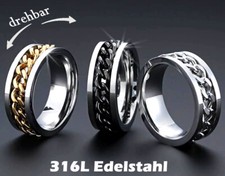 316L EDELSTAHL ***  Antistress  Spinning- Ring drehbar 8 mm