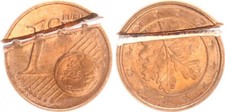 BRD 1 Cent 2005A Fehlprägung 180 Grad Stempeldrehung,durch zerscheiden ent 97389